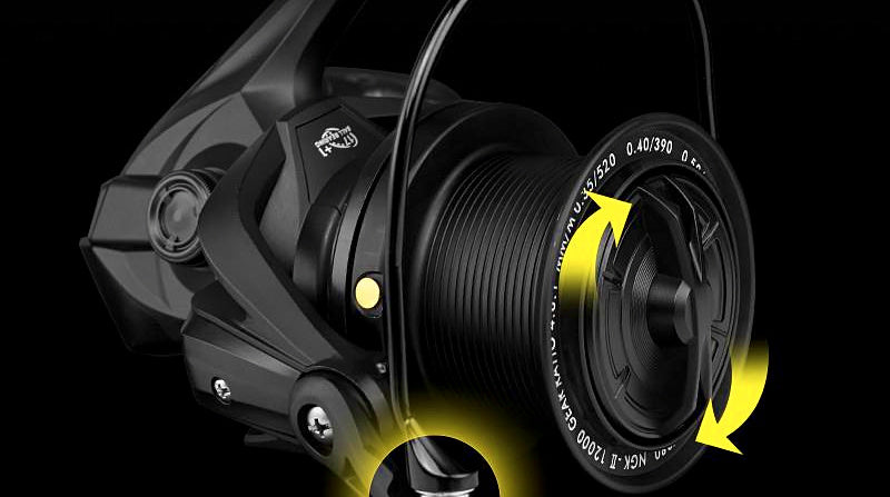 All-Metal Spinning Reel, 17 Bearings, Sizes 8000–14000 – product photo