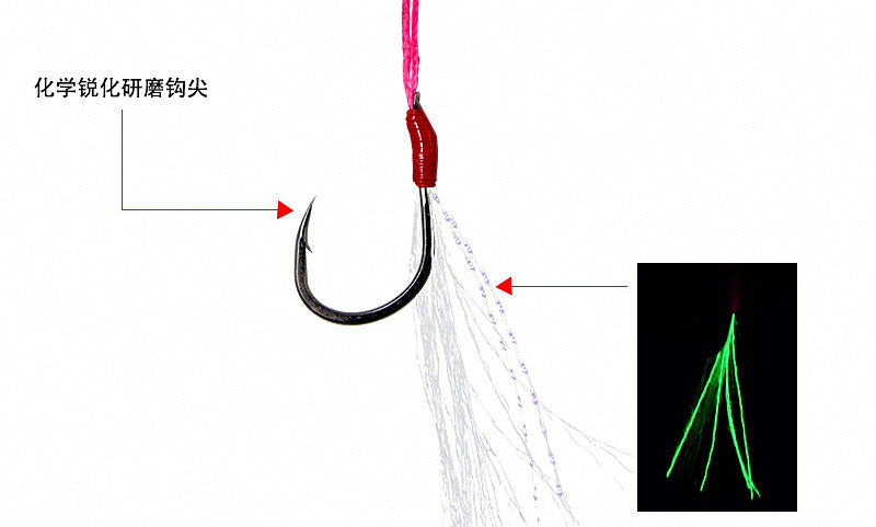 Micro Glow Metal Jig with Single Hook, Shore Casting – product photo