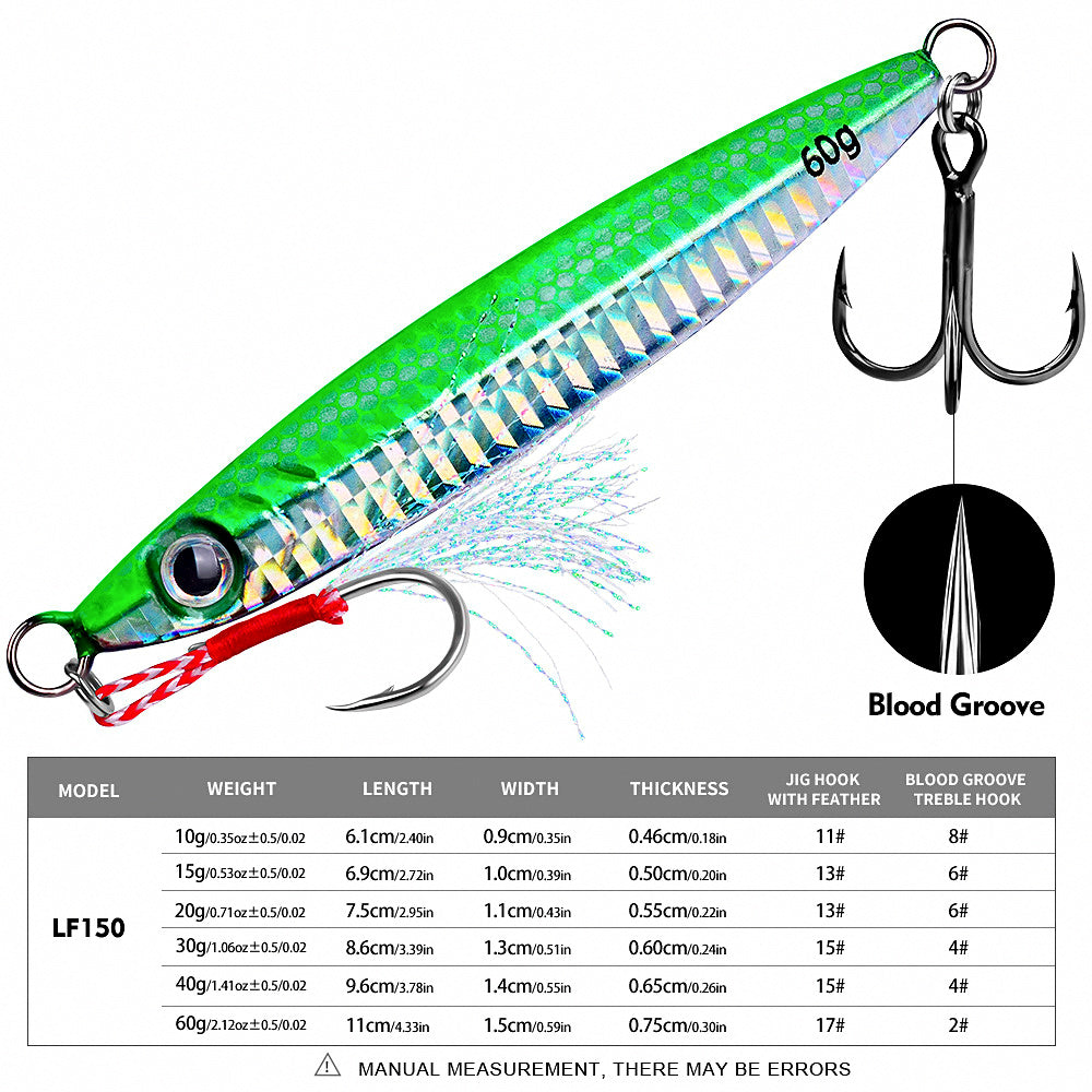 Metal Jig, Lead Casting Jig, 10–60 g (0.35–2.1 oz) – product photo