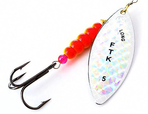 Spinner Blade Spoon Lure with Treble Hook, Sizes #1–#5 – product photo