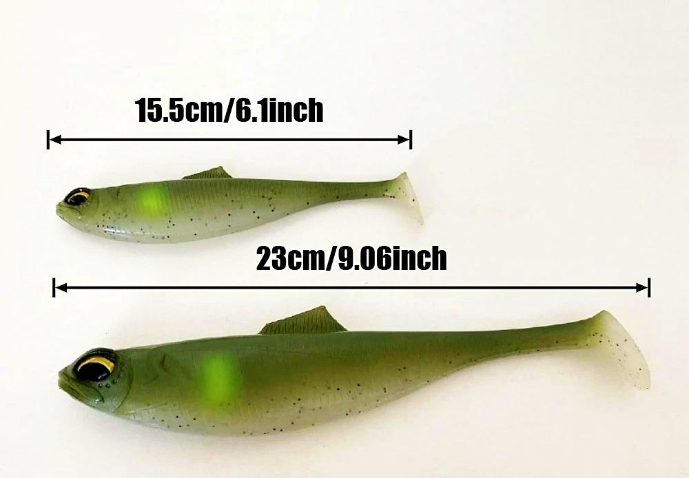 Paddle Tail Soft Swimbait 2-Pack, 15.5 & 23 cm (6 & 9 in) – product photo