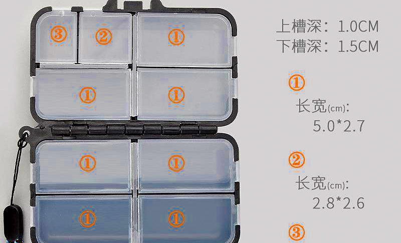 Double-Layer Mini Tackle Box for Hooks & Small Lures – product photo