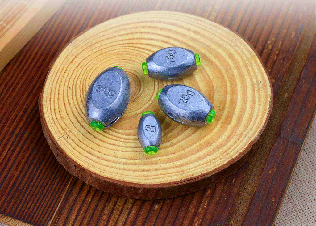 Flat Olive Sliding Sinker, 5-Pack, 0.11–1.76 oz (3–50 g) – product photo