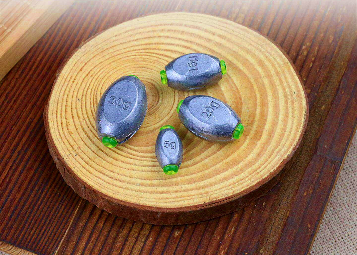 Flat Olive Sliding Sinker, 5-Pack, 0.11–1.76 oz (3–50 g) – product photo