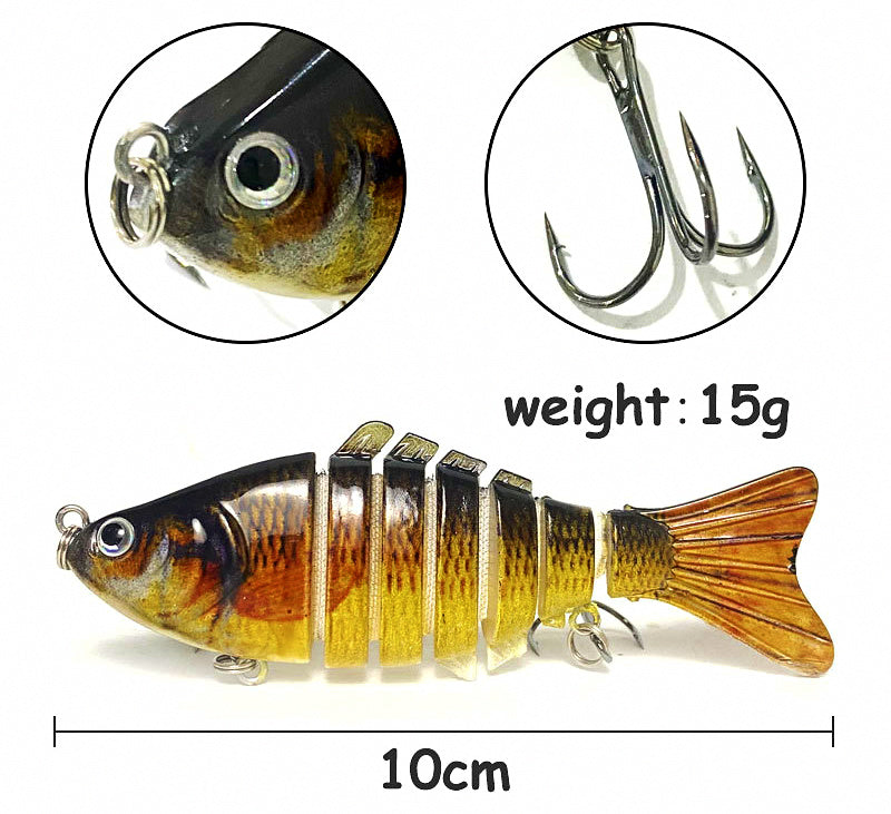 Jointed Swimbait Hard Lure, 10 cm (3.9 in) 15 g (0.53 oz) – product photo