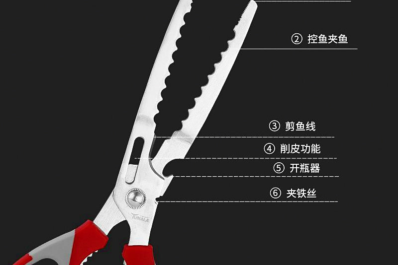 Stainless Steel Fish Gripper, Long Non-Slip Lip Gripper – product photo