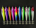Glow UV Wood Shrimp Squid Jig 10-Pack, 7.5 or 10.5 cm – product photo