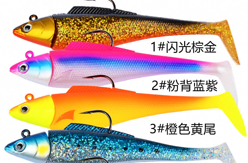 Jig Head Soft Swimbait, T-Tail, 11–13.5 cm (4.3–5.3 in) – product photo