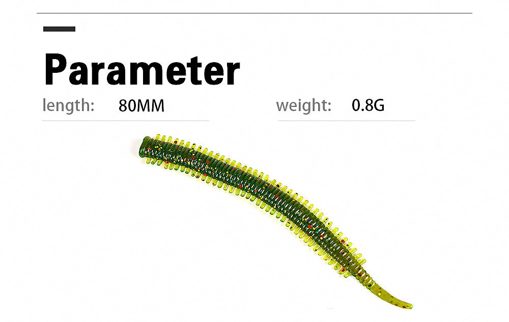 Sandworm Soft Bait, 8 cm (3.1 in), 20 Pack, Salt-Scented – product photo