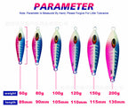 Glow Fishbone Slow Pitch Jig, 60–200 g (2.1–7.1 oz) – product photo
