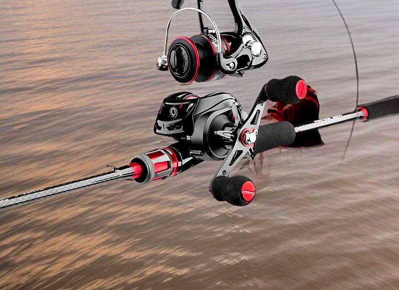 Carbon Dual-Tip Lure Rod, 2-Piece, 1.68–2.7 m (5'6"–8'10") – product photo