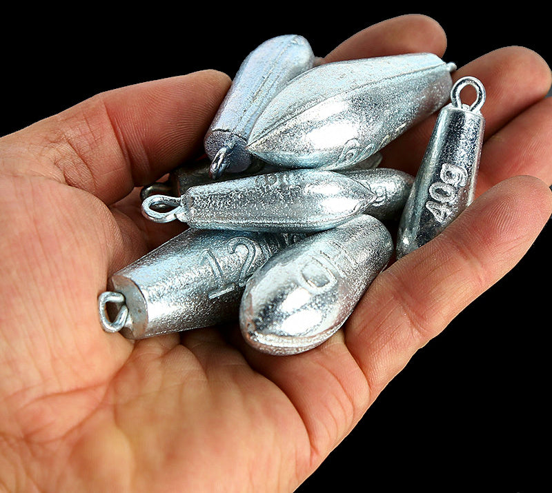 Galvanized Leaf Sinker with Ring, 1–4 oz (30–120 g) – product photo