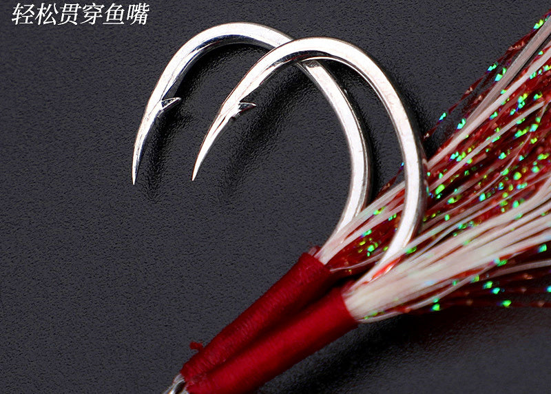 Slow Pitch Jig Assist Hooks, Double Hook Rig, 2/0 or 3/0 – product photo