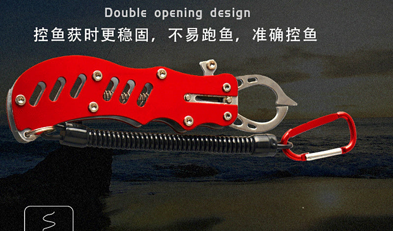 Aluminum Alloy Fish Gripper with Lanyard, Lip Grip – product photo