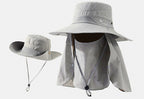 Wide Brim Sun Hat with Face & Neck Cover, Adjustable 55–59 cm – product photo