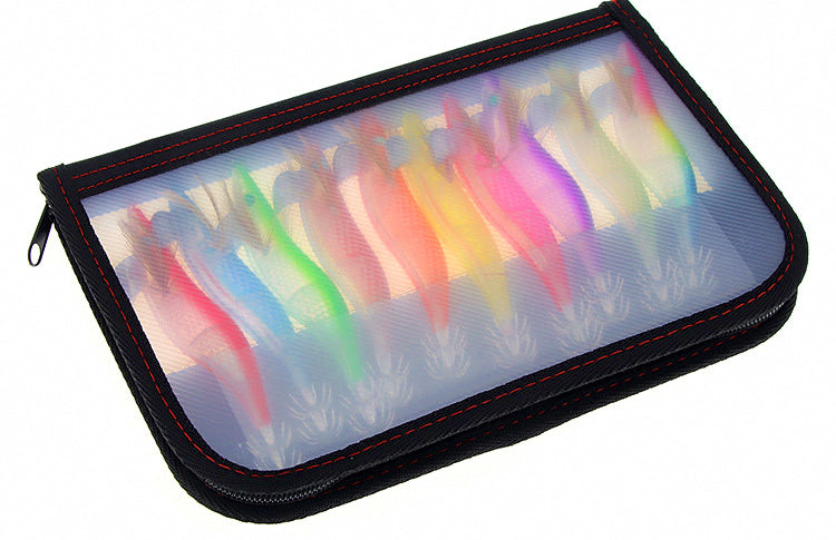 Glow Wood Shrimp Squid Jig Set, 10 Colors, Rattle Bead – product photo
