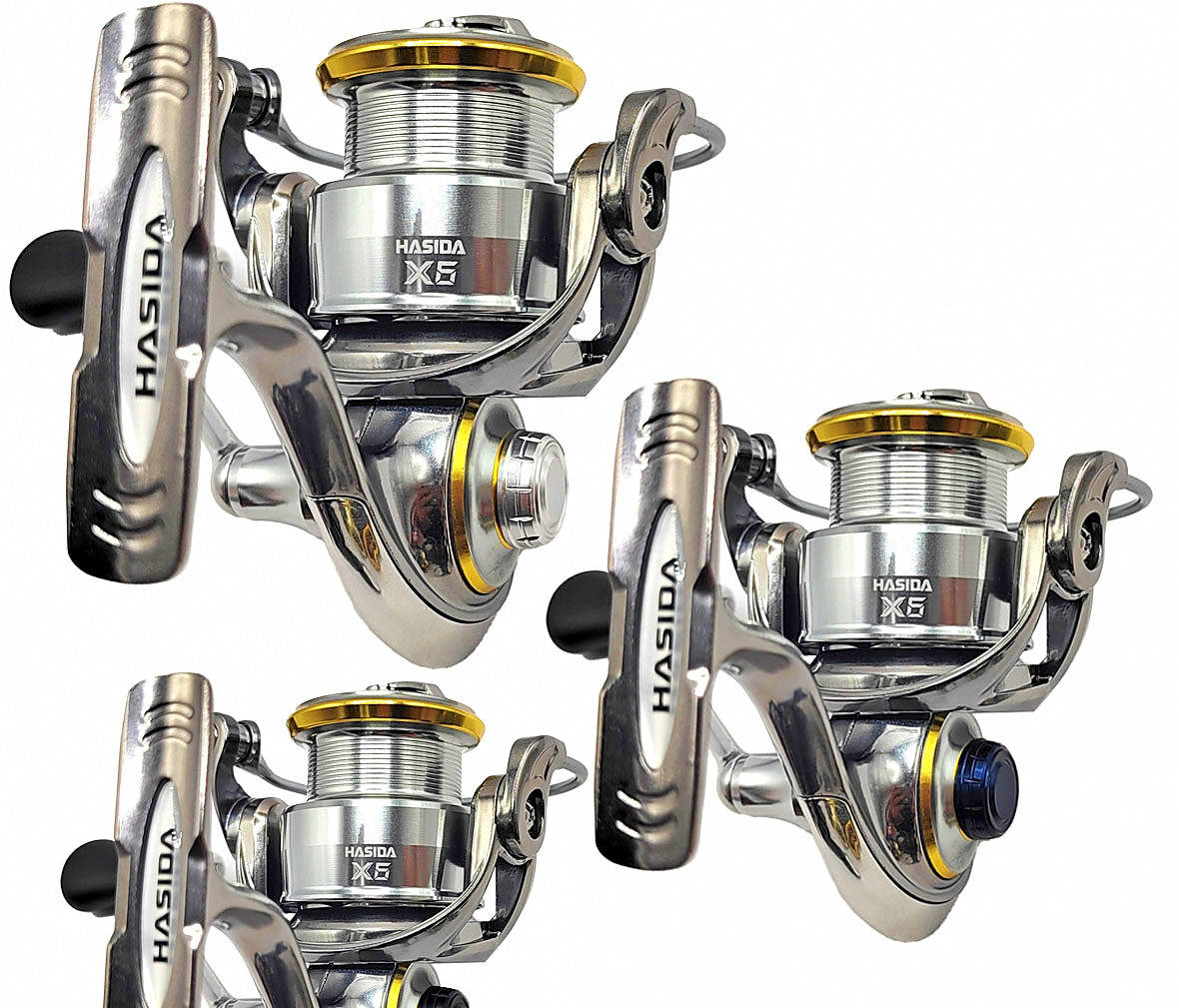 Aluminum Spinning Reel Handle Knob & Dust Cap for X6 Reel – product photo