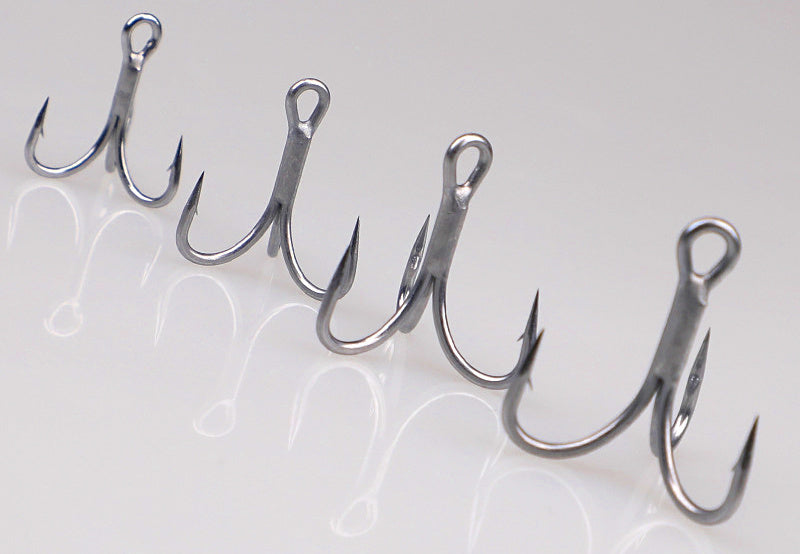 Barbed Treble Hooks, Bulk Pack, Sizes 12, 10, 8, 6 – product photo