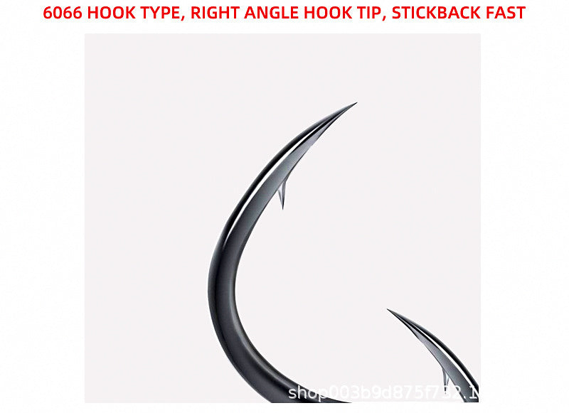 Teflon-Coated Treble Hooks, 3X Strong, Sizes 4–14 – product photo