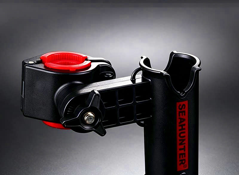 Clamp-On Boat Rod Holder for Round Tube Rails – product photo