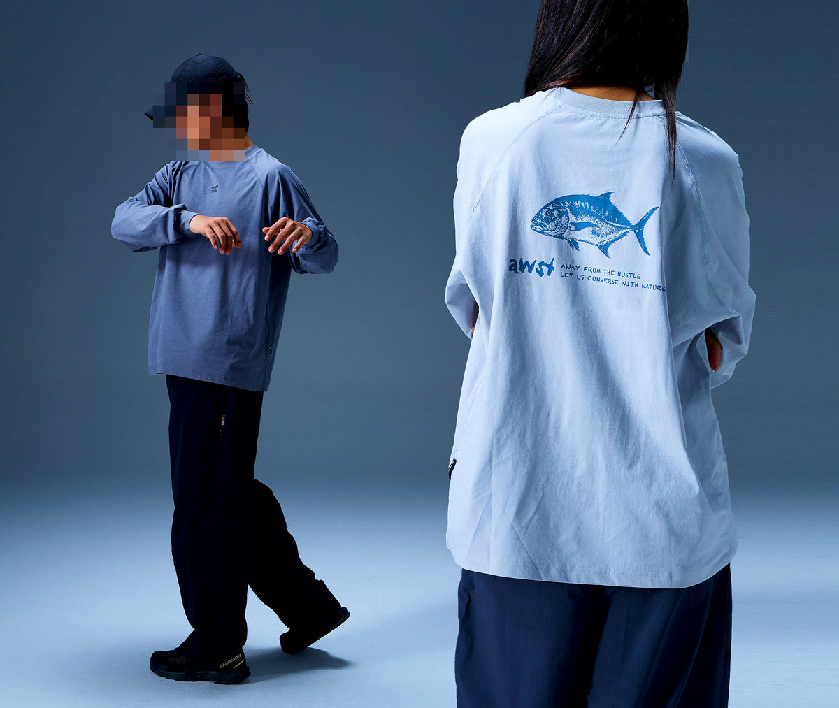 UPF 100+ Quick-Dry Long Sleeve Fishing Shirt, Crew Neck – product photo