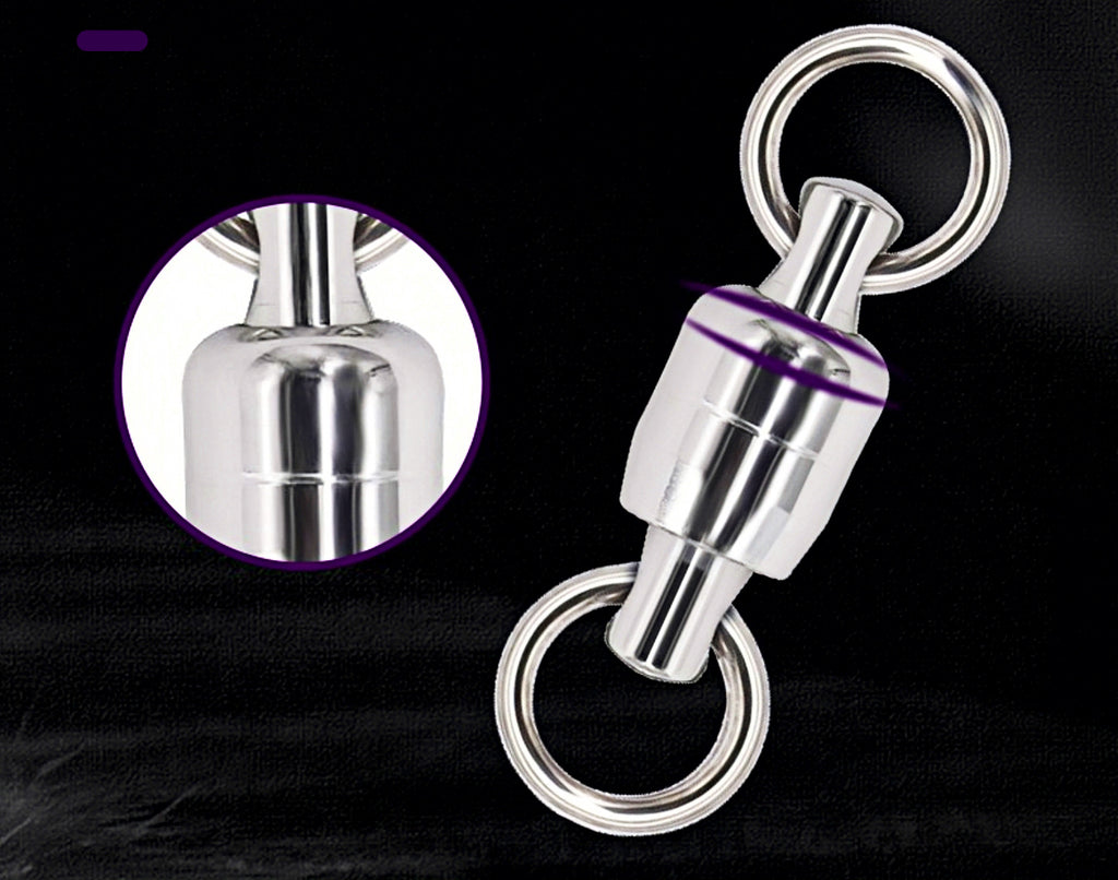 Stainless Steel Double Bearing Swivel, Size 5 & 6, 5 or 10 Pack – product photo
