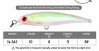 Minnow Hard Bait with Feather Hook, 9 cm (3.5 in), 8 g (0.28 oz) – product photo