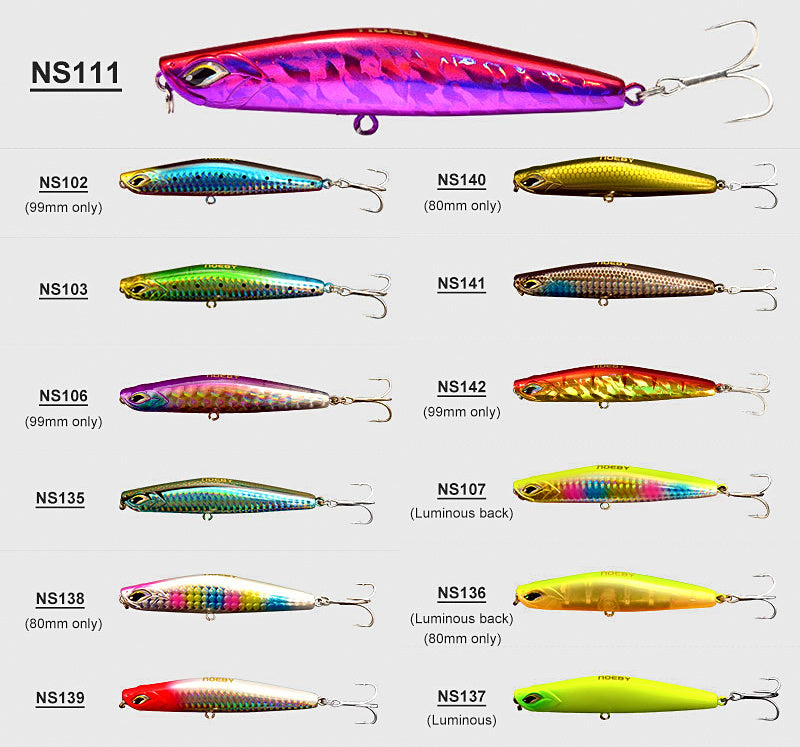 Sinking Pencil Lure, 99 mm, 28–36 g (1.0–1.3 oz) – product photo