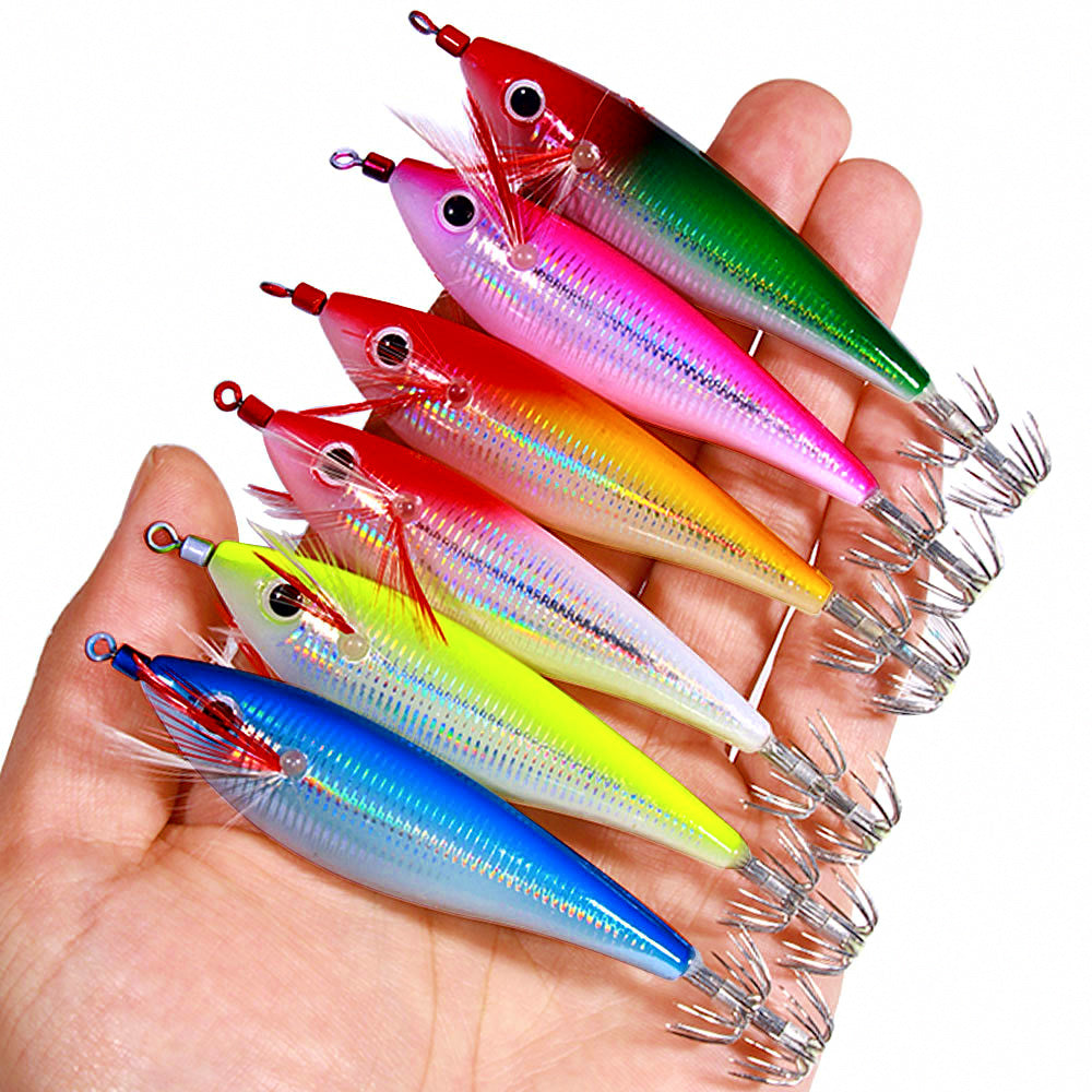 Glow Wood Shrimp Squid Jig, 10 cm 10 g (0.35 oz) – product photo