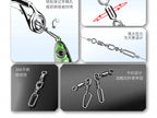 Stainless Steel Narrow Lure Snaps, 10 or 20 Pack – product photo