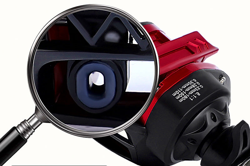 Red and Black Baitcasting Reel, Left or Right Hand – product photo