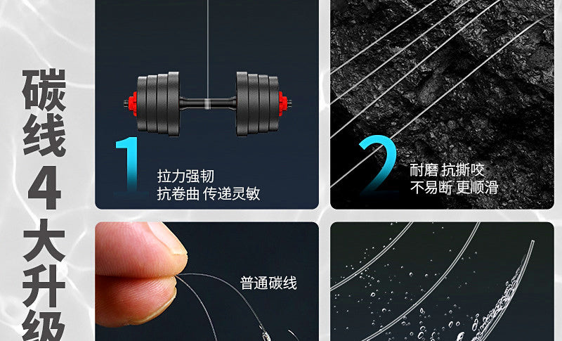 Carbon Fiber Leader Line, 50 m or 100 m Spool, Size 0.8-6.0 – product photo