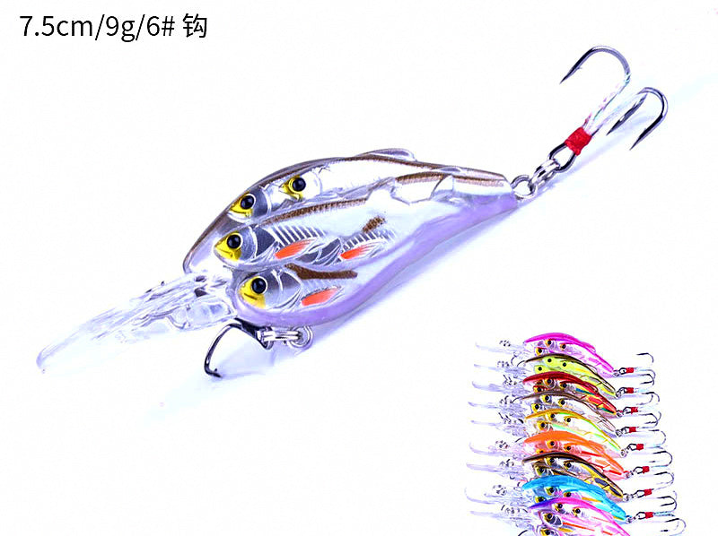 Floating Minnow Lure with Feather Hook, 9 g (0.32 oz) – product photo