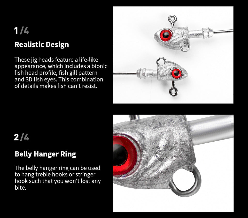 Lead Jig Head Hooks for Soft Baits, 3.5–10 g (0.12–0.35 oz) – product photo