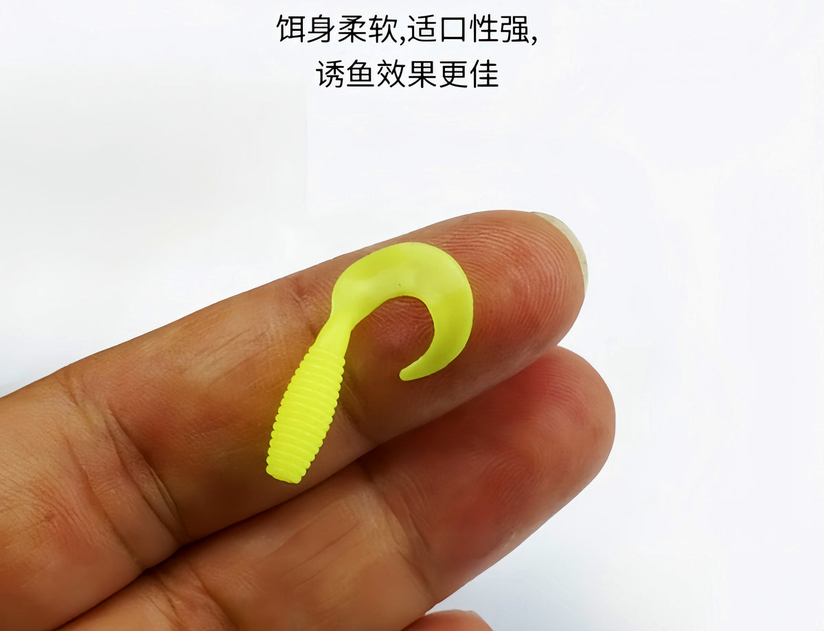 Mini Curly Tail Grub Soft Plastic Lure, 2.5–3.5 cm (1–1.4 in) – product photo