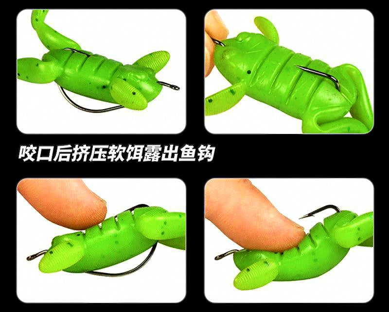 Kick-Leg Soft Frog Lure 5-Pack, 5 g (0.18 oz) & 10 g (0.35 oz) – product photo
