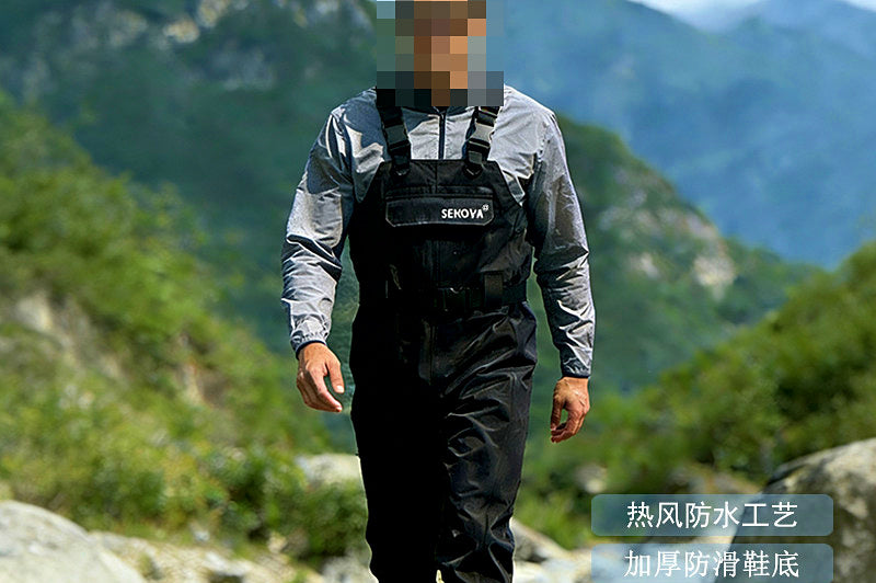 Men's Fishing Waders, Waterproof Nylon, Rubber Sole – product photo