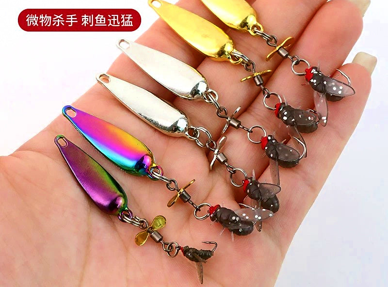 Micro Spinner Fly Lure Set, 2.2–5 g (0.08–0.18 oz) – product photo