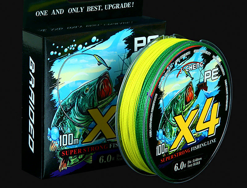 PE Braided Fishing Line, 100 m (109 yd), 4 or 8 Strand – product photo