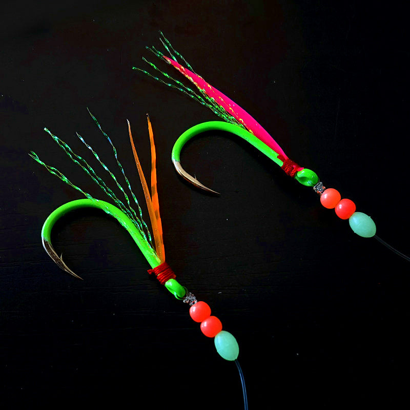 Drift Shrimp Double Hook Rig, Glow Pink Skin