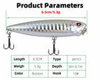 Floating Pencil Topwater Lure, 6.5 cm (2.6 in), 5.3 g (0.19 oz) – product photo