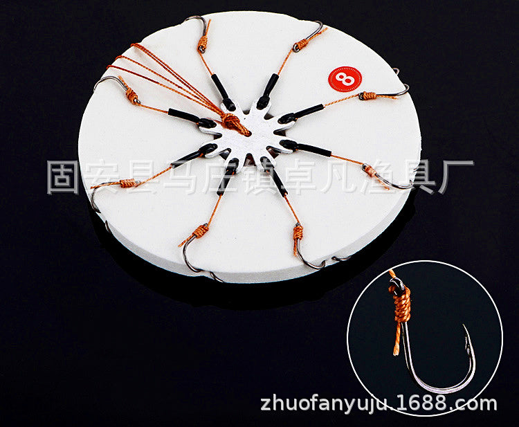 Barbed Multi-Hook Rig Set, Sizes 8–14 (Hook Bunch Rigs) – product photo
