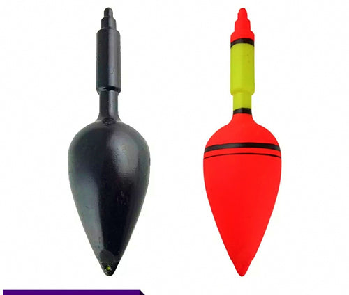 Large Belly Float Bobber, 11–15 cm (4.3–5.9 in), Red/Black – product photo
