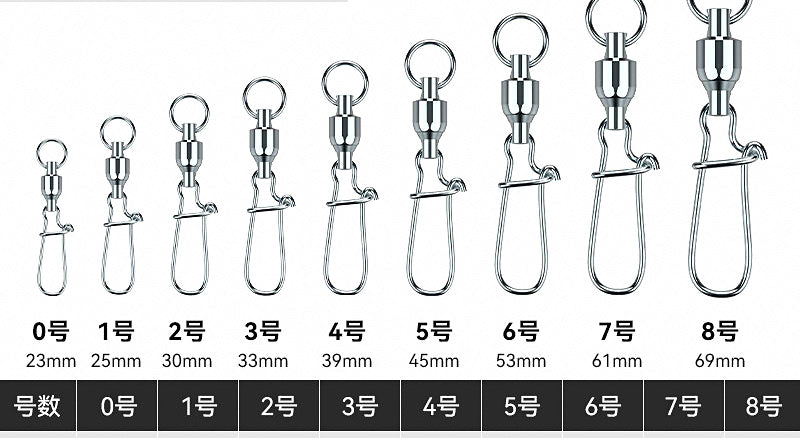 Stainless Steel Ball Bearing Swivels with Figure-8 Ring – product photo