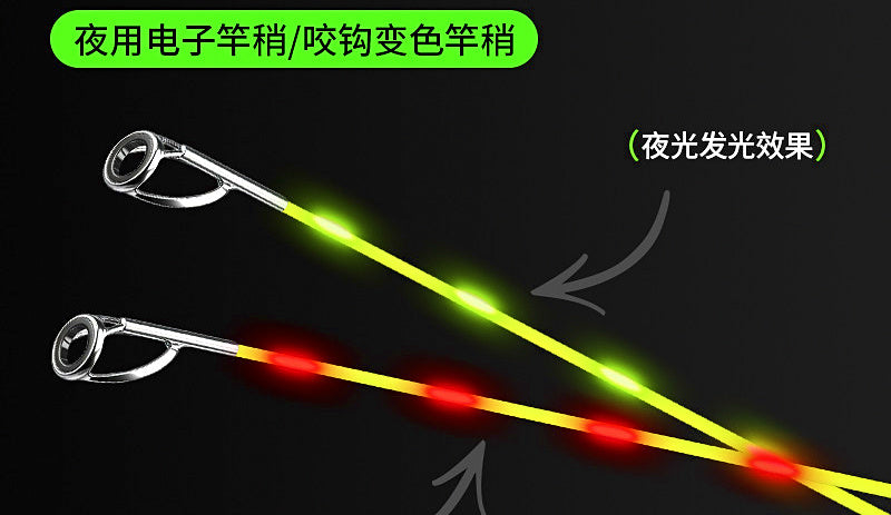 Glow Tip Iso Rod, 4-Section Hard Action, 2.4–3.6 m (7.9–11.8 ft) – product photo