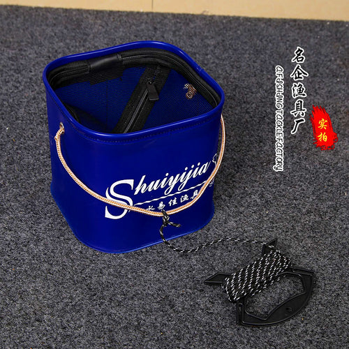 Collapsible Fishing Bucket with Handle, PVC, 20 or 24 cm – product photo
