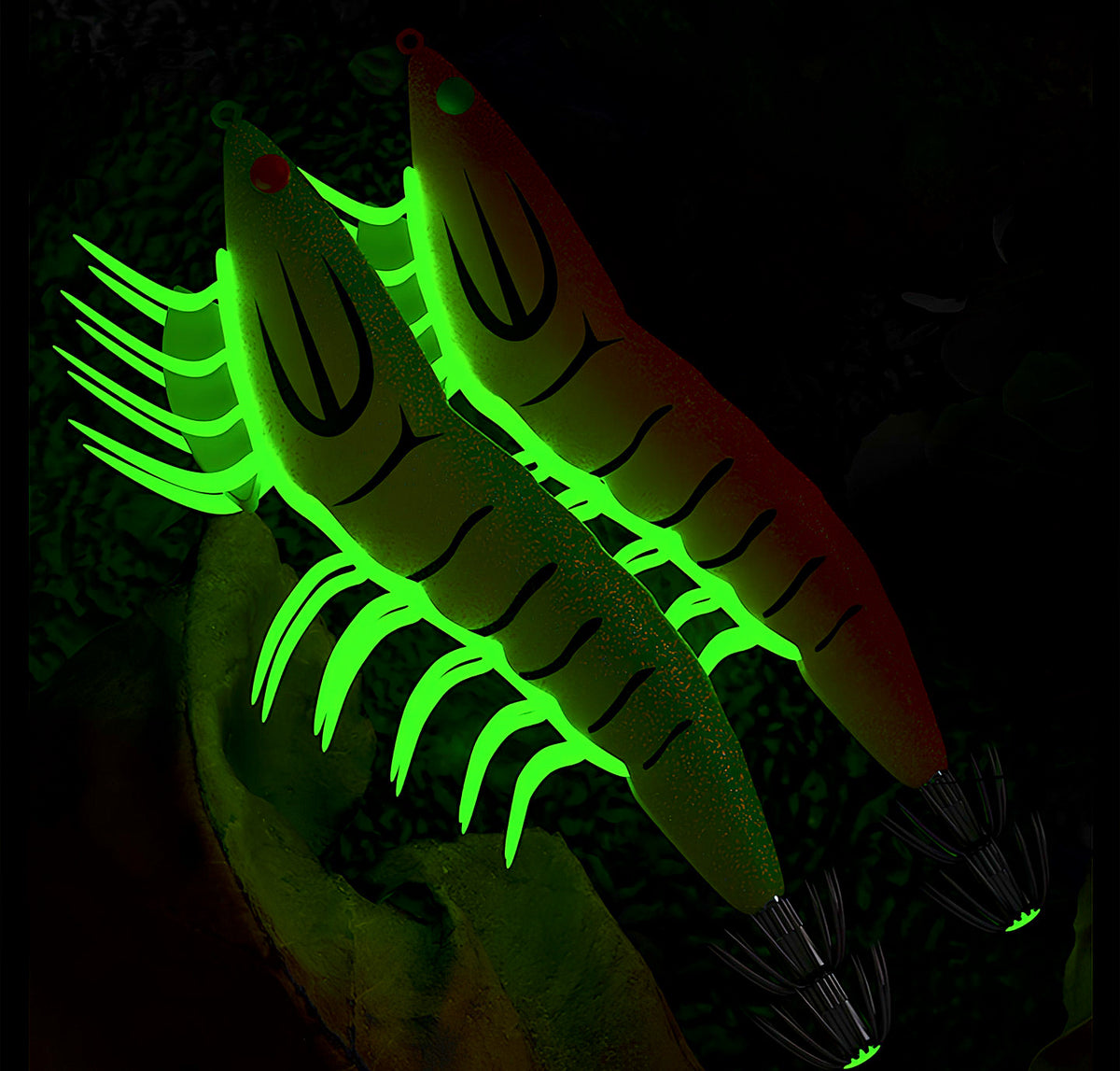 Glow Shrimp Squid Jig with Rattle, 14–24 g (0.5–0.85 oz) – product photo