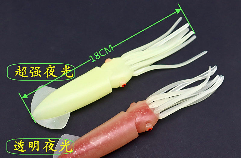 Glow Soft Plastic Squid Bait, 10-23 cm (4-9 in) – product photo