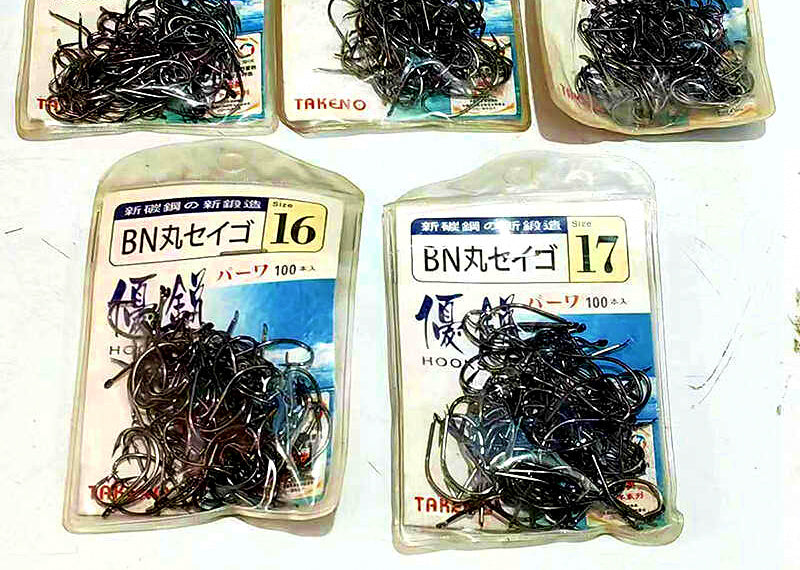 Barbed Saltwater Hooks, Senyu & Marushi Patterns, 100 pcs – product photo