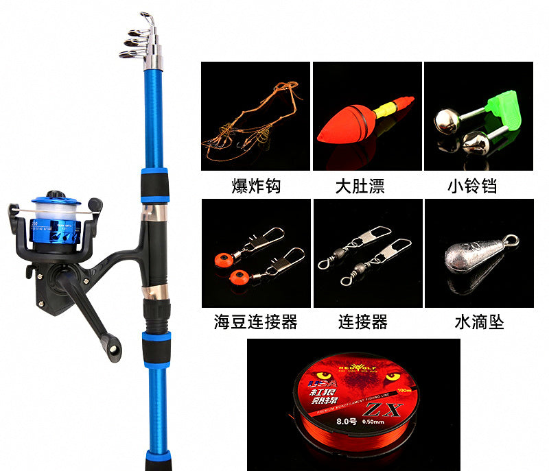 Telescopic Fiberglass Surf Rod, 1.8 m / 2.1 m (5.9/6.9 ft) – product photo